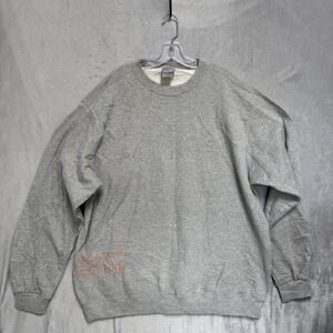 Vtg Factory Markings Nike Sweatshirt 2XL Gray Blank Pullover No Swoosh USA 90s